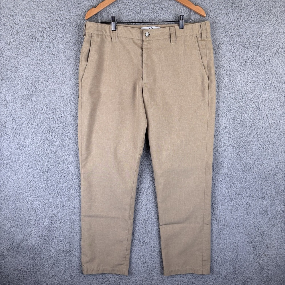 Bluffworks Pants Mens 36x32 Tan Chino‎ Commuter Work Play Lightweight Golf